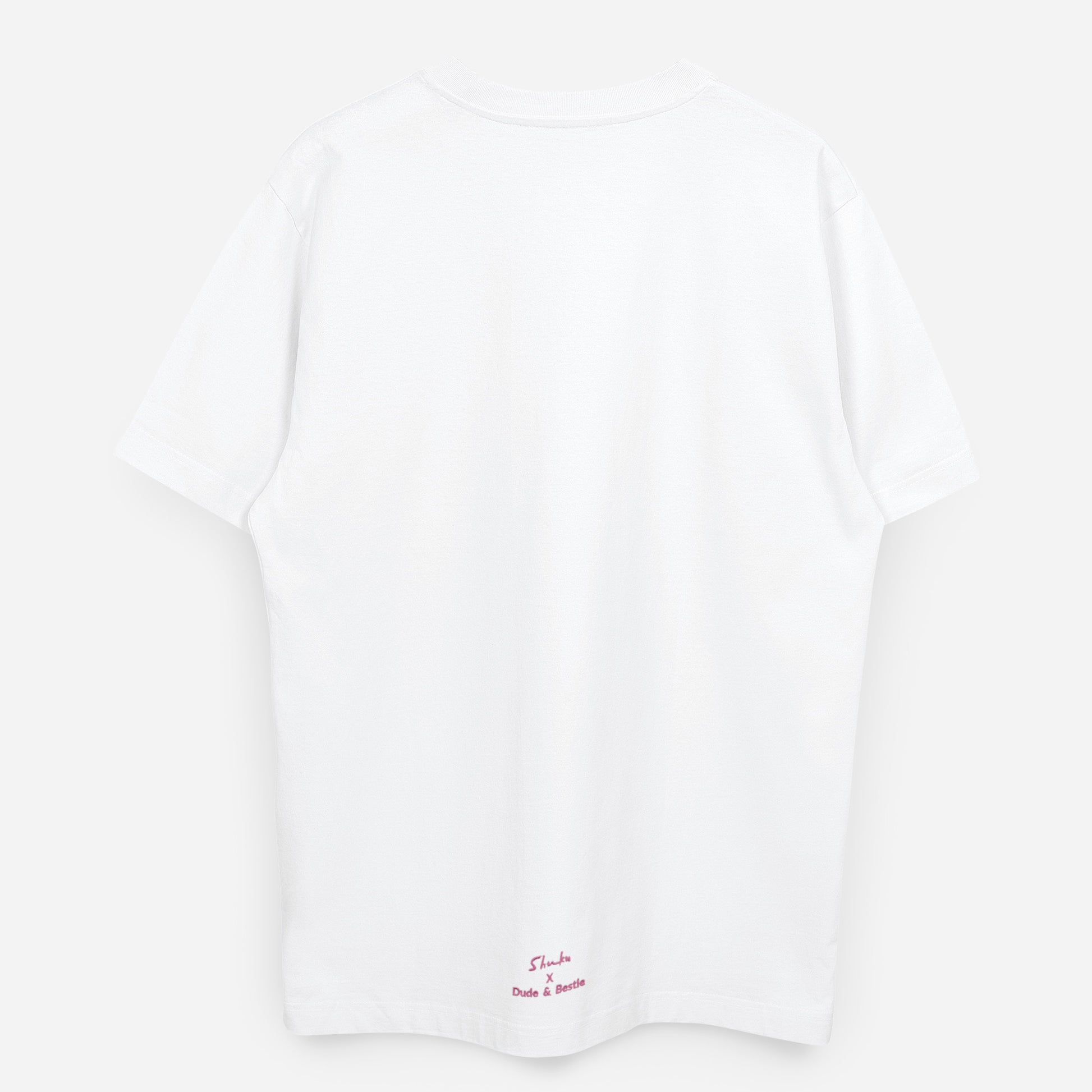 Dude & Bestie x Shuku Say Love Embroidery T-shirt White Color