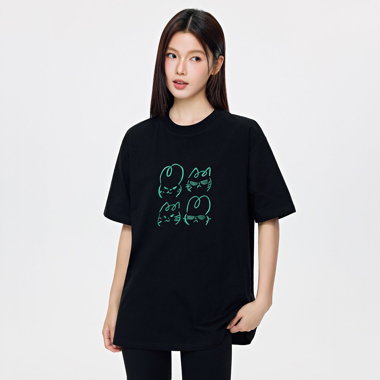 Dude & Bestie x Shuku Be Bold Embroidery T-Shirt Black Color