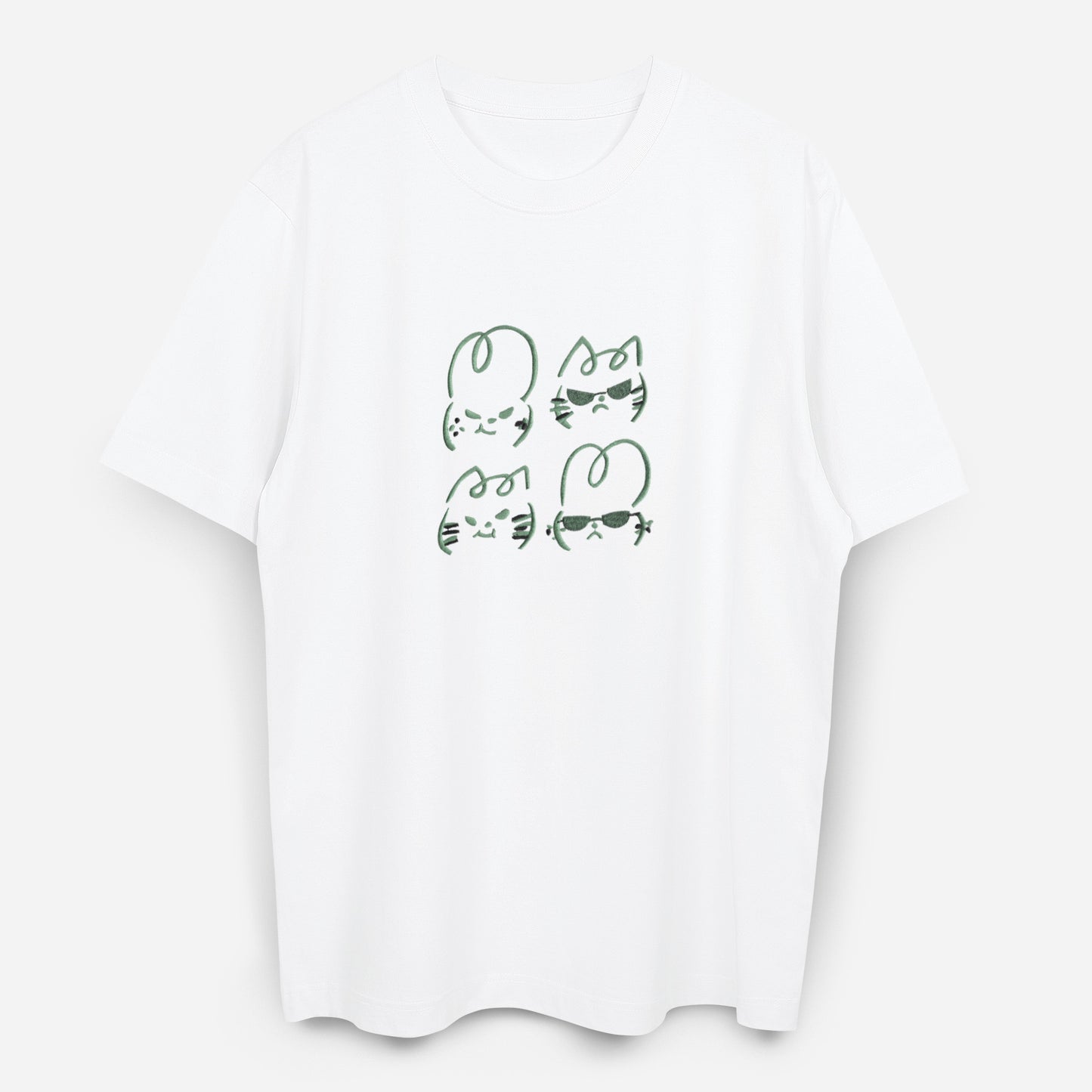 Dude & Bestie x Shuku Be Bold Embroidery T-Shirt White Color