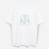 Dude & Bestie x Shuku Cuddle Knot Embroidery T-Shirt White Color