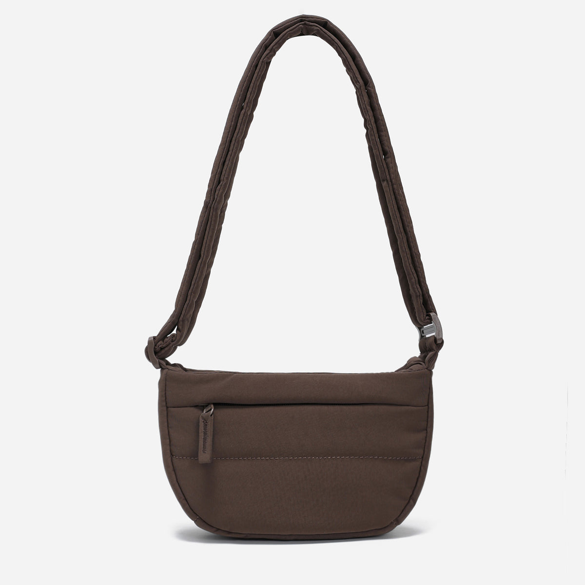 Dude & Bestie Small Puff Crossbody Bag in Chocolate Brown Color