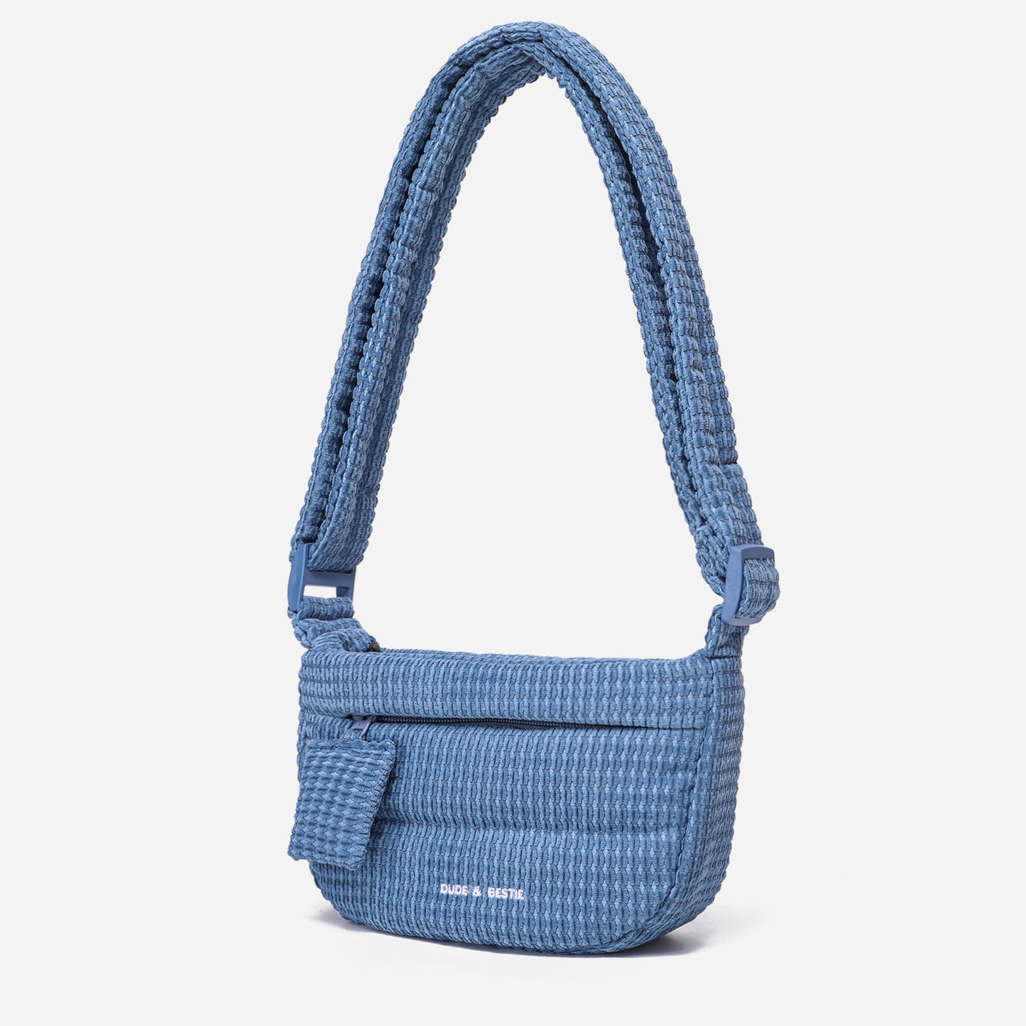 Small Puff Corduroy Crossbody Bag (Retro Blue)