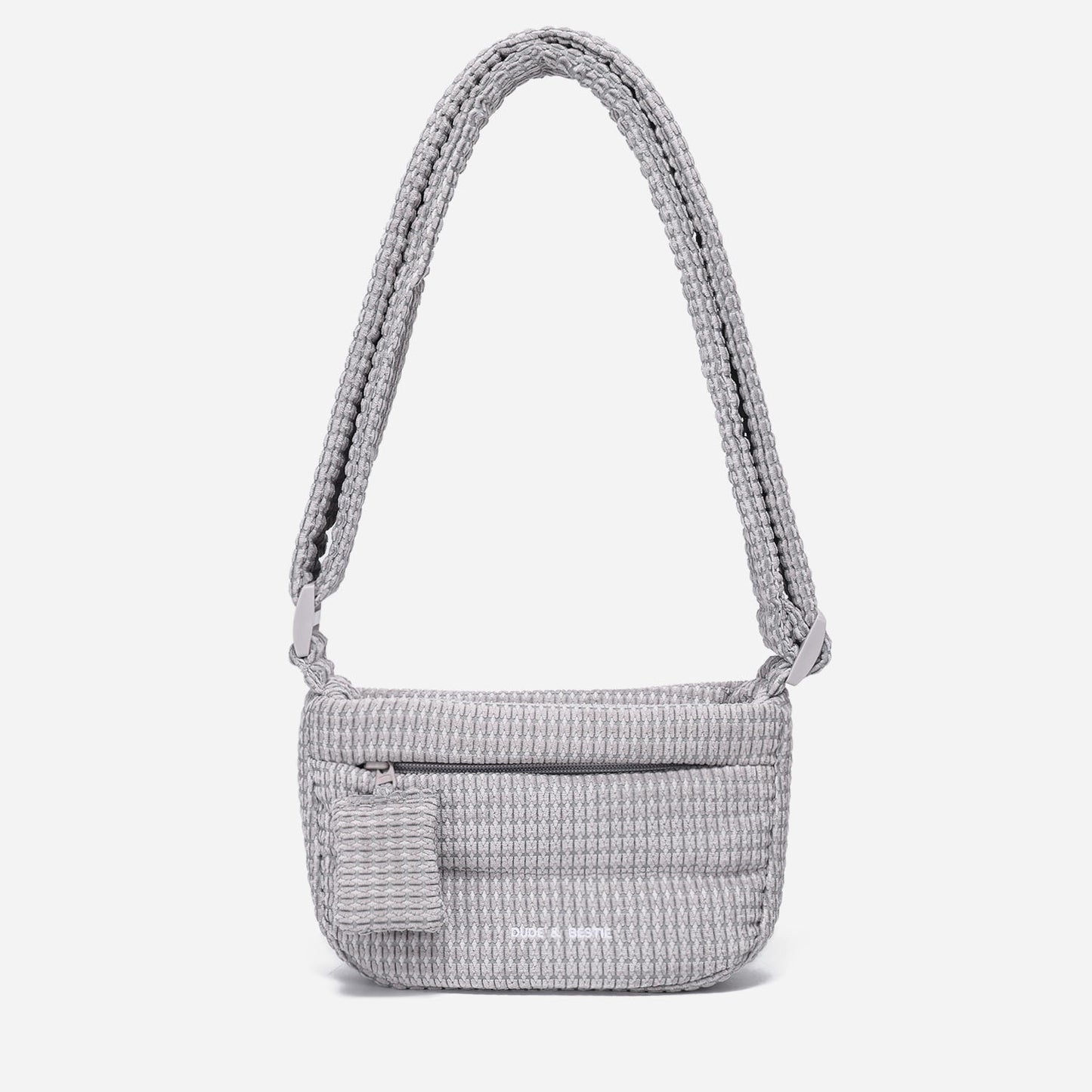 Small Puff Corduroy Crossbody Bag (Dove Gray)