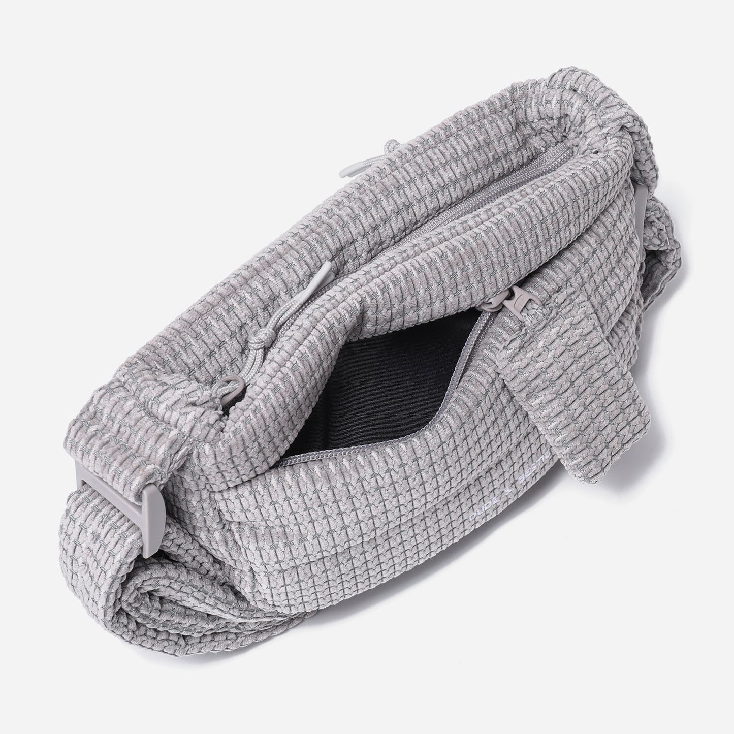 Small Puff Corduroy Crossbody Bag (Dove Gray)