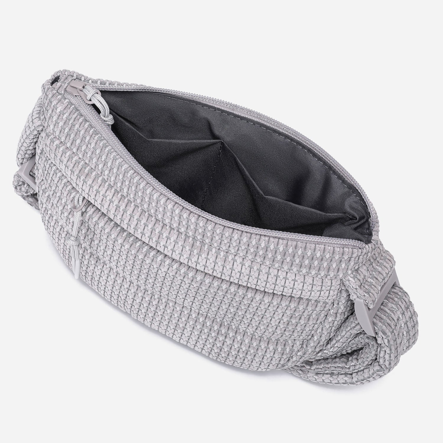 Small Puff Corduroy Crossbody Bag (Dove Gray)