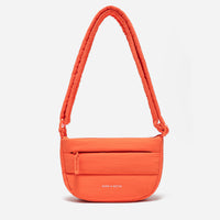 Dude & Bestie Small Puff Crossbody Bag in Bright Orange