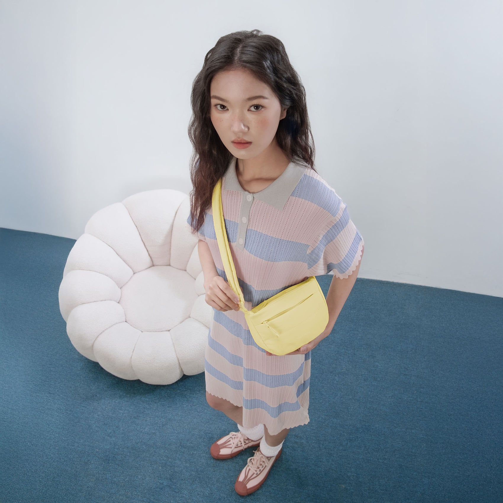 Dude & BestieSmall Puff Crossbody Bag (Pale Yellow)