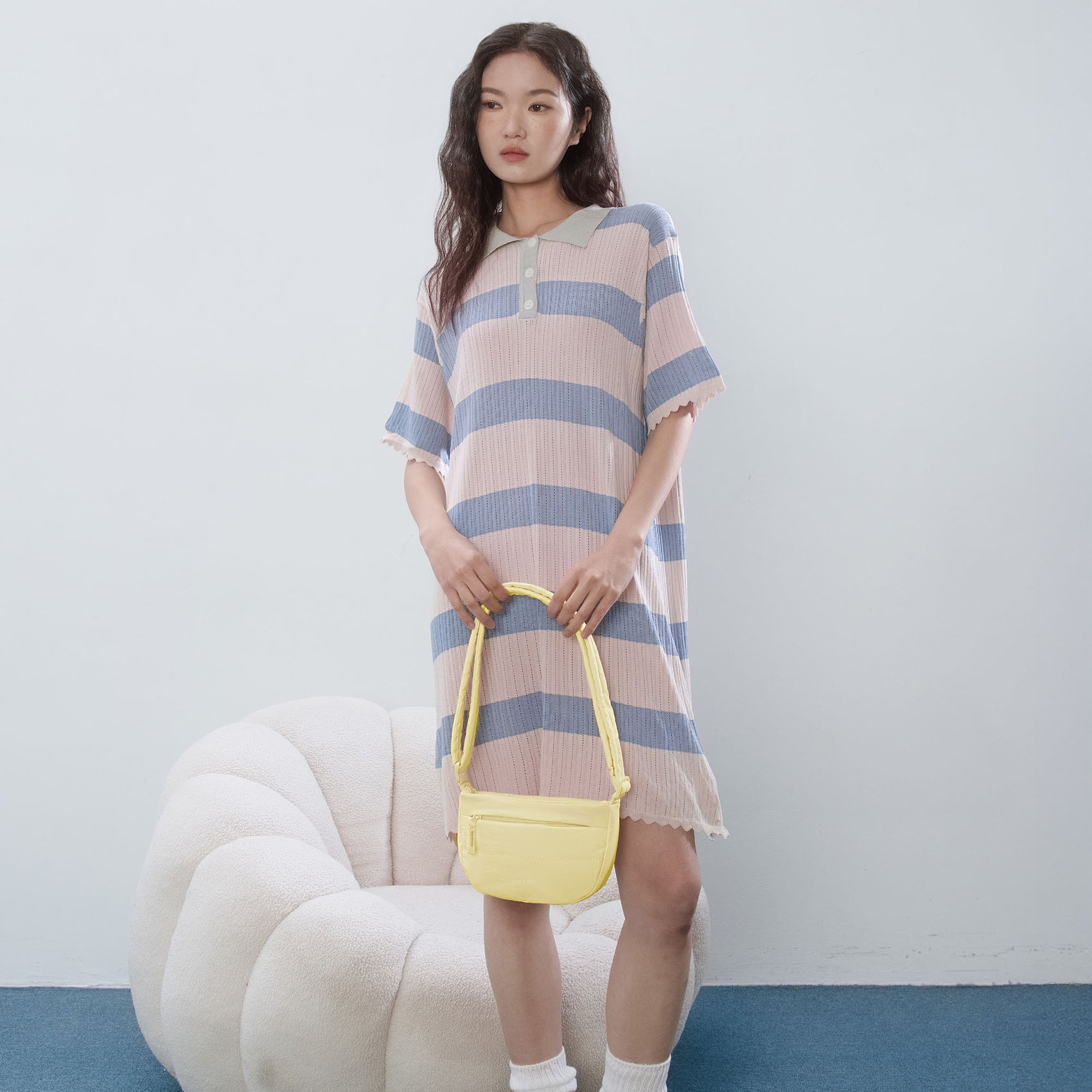 Dude & BestieSmall Puff Crossbody Bag (Pale Yellow)